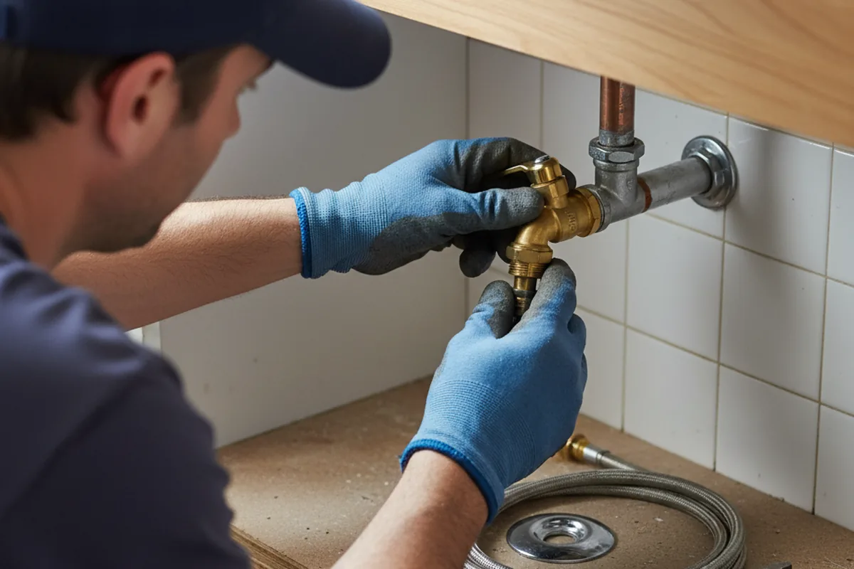 Shutoff valve and fitting work during Emergency Plumbing in Stambaugh